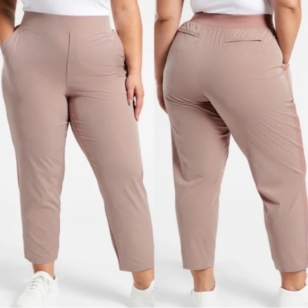 Athleta Brooklyn Textured Ankle Pants Women Size 22